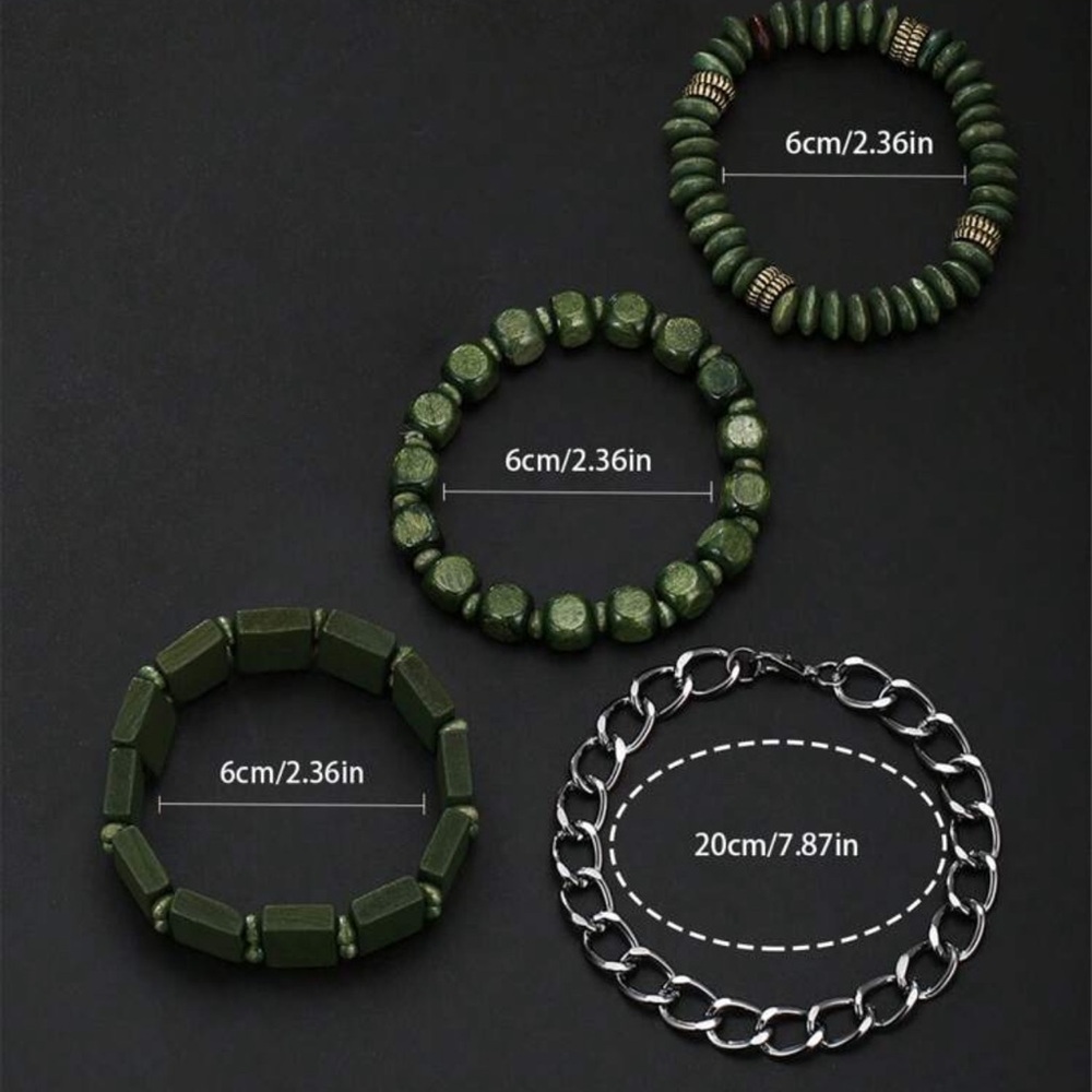 Green Watch with Bracelet Set - Picture 3 of 6